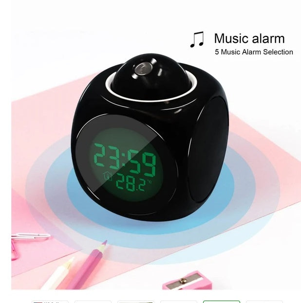 Voice Talking LED Projection Alarm Clock