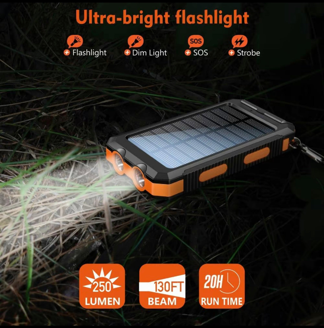 Solar Power 8000mAh Portable Battery Power bank