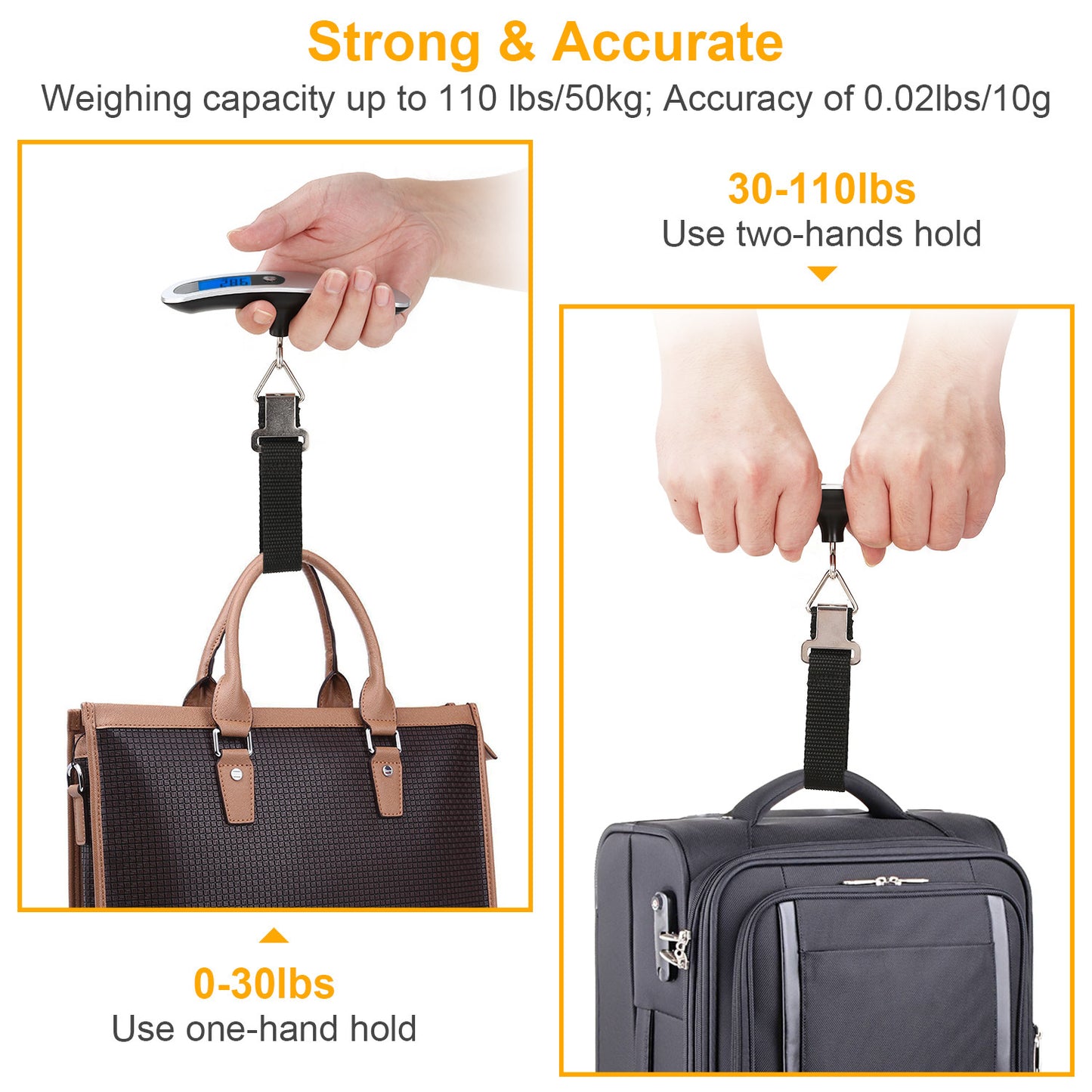 Portable Hanging Digital Luggage Scale 50kg