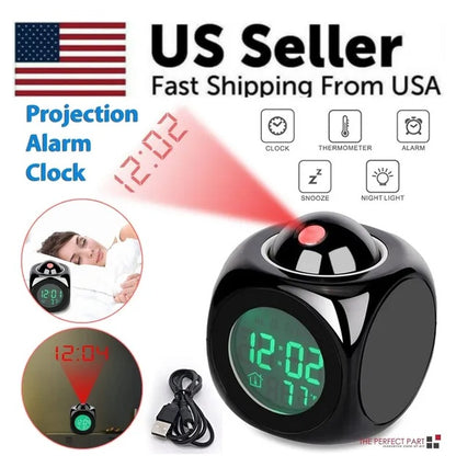 Voice Talking LED Projection Alarm Clock