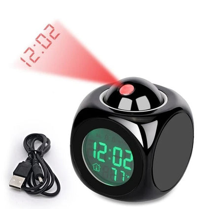 Voice Talking LED Projection Alarm Clock